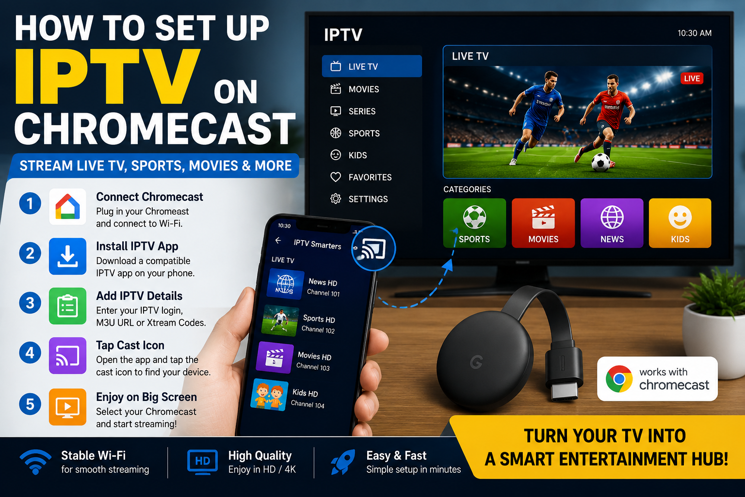 IPTV on Chromecast